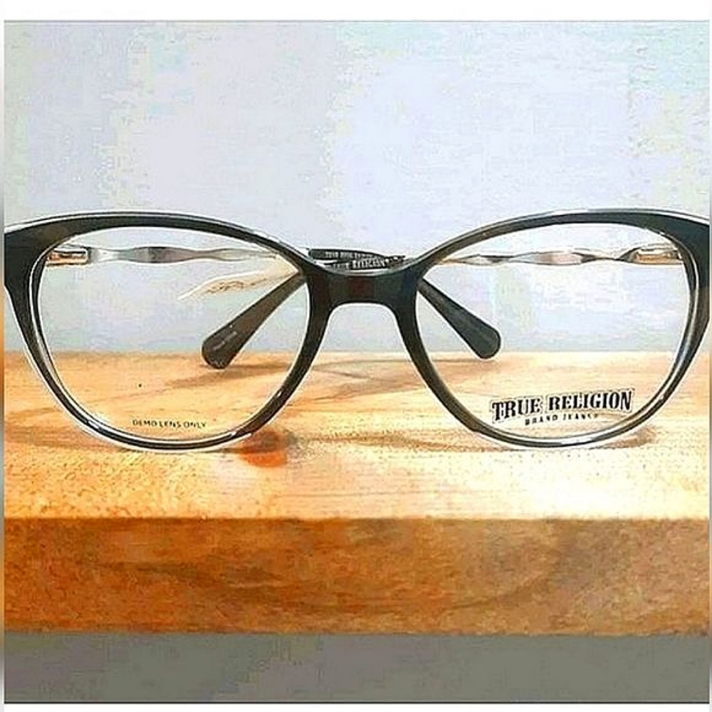 NEW True Religion Eyeglass Frame, Rx'able glasses, brown gold, 51 17 140 classy